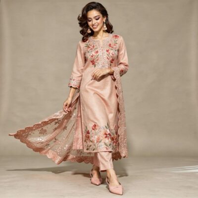 Blossom Embroidered Suit Set