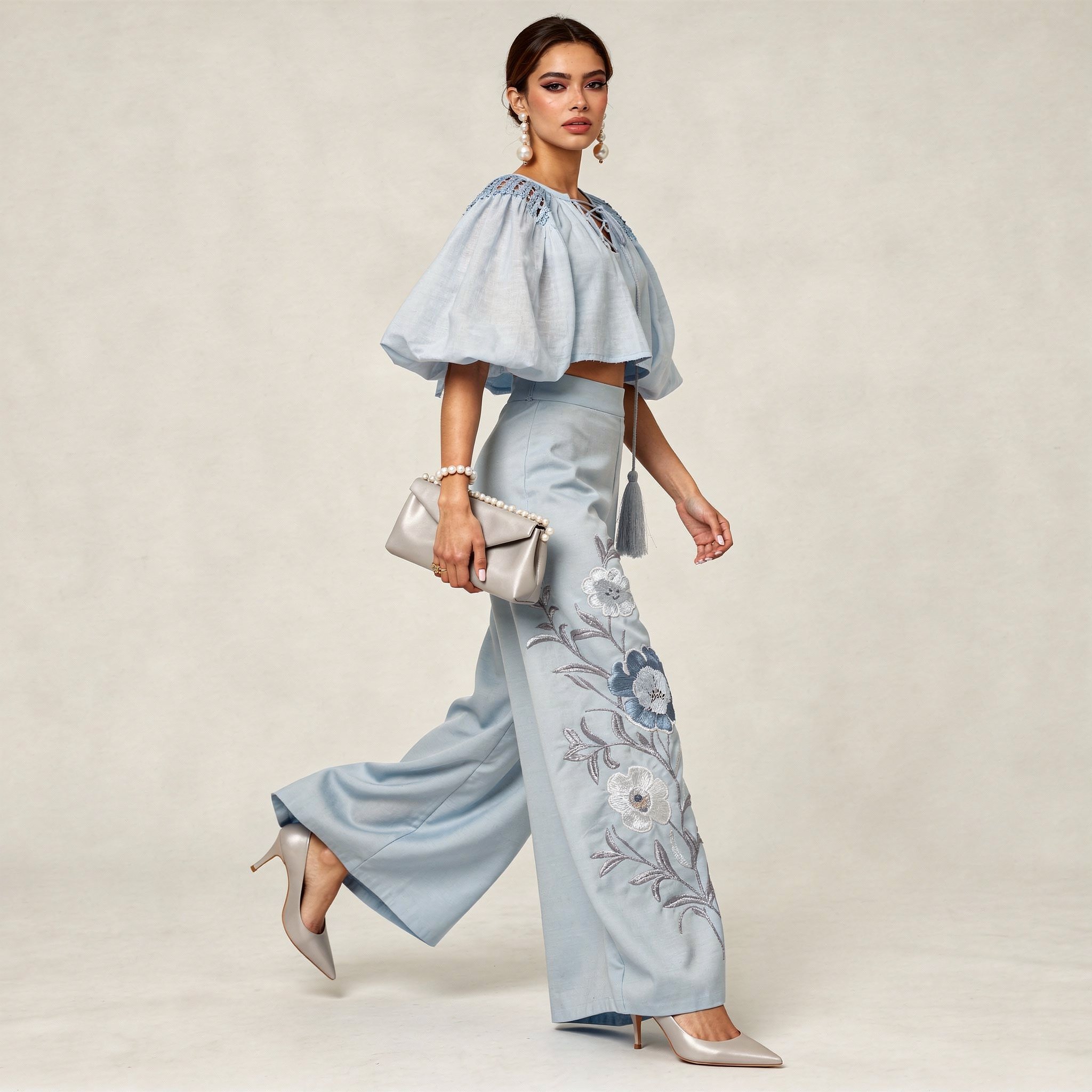 Boho Luxe Wide Leg Co Ord Set - Image 2