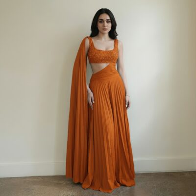 Embellished Draped Co Ord Set