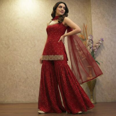 Printed Kurta Sharara Set with Dupatta